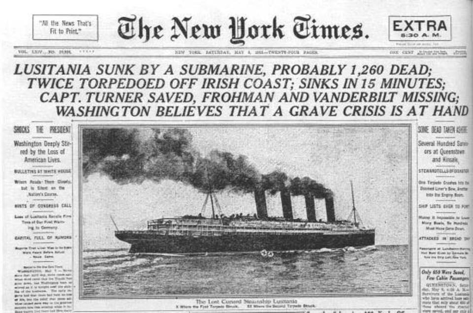Resultado de imagen de lusitania hundido